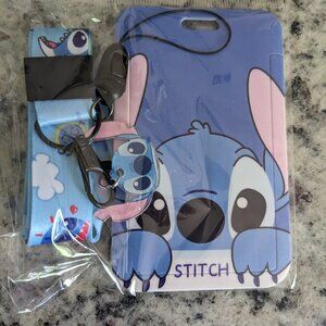 Disney Stitch Lanyard and ID Badge Holder NEW
